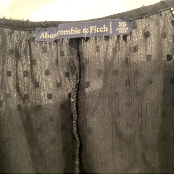 Abercrombie & Fitch Black Sheer Blouse - Picture 6 of 9